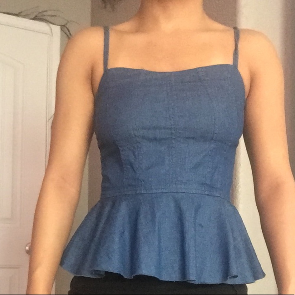 Blue jean blouse